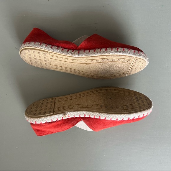 Miz Mooz Cherie Red Suede Leather Slip On Espadrille Flats 38 EU 7 US - Picture 2 of 10